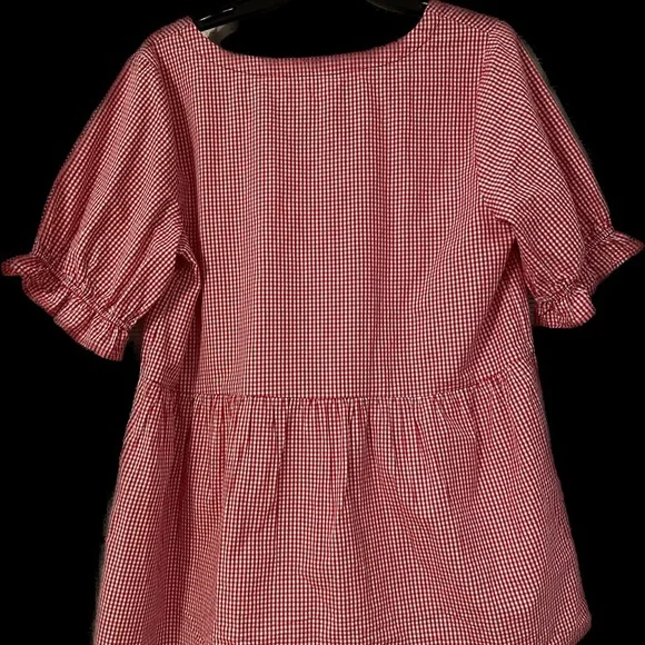 Maeve Anthropologie Gingham Short Sleeve Top - Picture 3 of 3